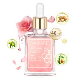SAVILAND Cuticle Oil Vitamin E: 40ml Rosehip Nail Growth Oil Jojoba Mineral Nail Oil Plant-based Cuticle Oil for Nail Ultra Nourishing Repair Nail