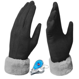 KXF Winter Warm Gloves, Womens Lady Super Soft Touch Screen Gloves Thick Fleece Lined Glove Cold Weather Windproof Outdoor Sports Handwarmers Cycling Running Mittens
