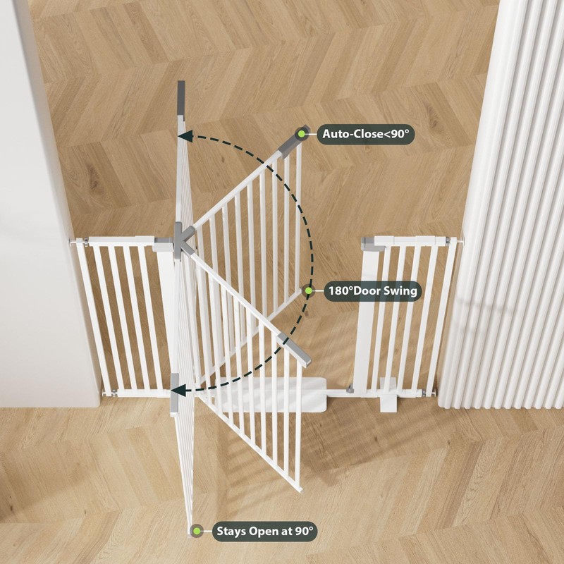 Amibud 51'' Extra Tall Cat Gate Barrier for Doorways Hallways,