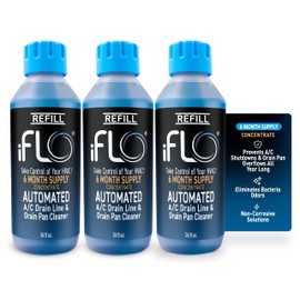 iFLO® Smart Automated A/C Drain Line Cleaner Cartridge, 6 Month Supply, Includes 3 Packs of 36oz