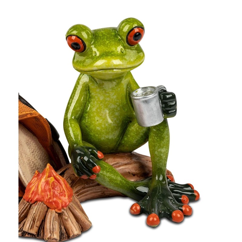 formano Frog Camper Frog House Funny Frogs 16 cm Sculpture