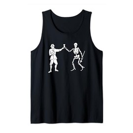 Pirate Flag - Pirate Black Bart - Death Skeleton Flag Tank Top