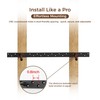 2pcs Floating Shelf Bracket Heavy Duty Floating Mantel Bracket Black