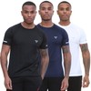 Toro Pack of 3 Mens Short Sleeve T-Shirts Workout Athletic