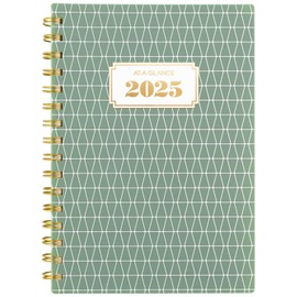 AT-A-GLANCE 2025 Planner, Weekly & Monthly, 5-1/2" x 8-1/2" Small, Badge, Tile (1722T-200-25)