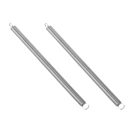 PATIKIL Extension Spring, 2pcs Wire Diameter 0.8mm, OD 8mm, Free Length 150mm 304 Stainless Steel Dual Hook Tension Springs for Lawn Tractor Home Repairs DIY, Silver