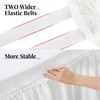 RIMELA White Bed Skirt Twin Size 15 Inch Drop, Elastic