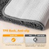 Yeaban Dark Gray Bathroom Rugs – Thick Chenille Bath Mats