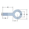M5 Long Shank Eye Bolts Stainless Steel x4 (Metric Thread