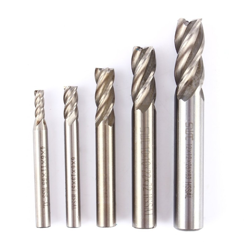 Estink HSS End Mill, CNC Cylindrical Shank End Mill Cutter