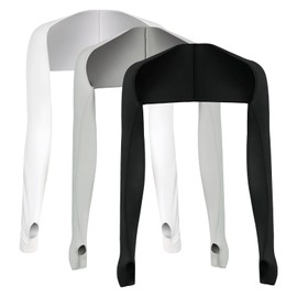 Chstarina 3 Pieces Cooling Shawl Arm Sleeves for Women, UV Protection Arm Sleeve with Finger Hole, Anti-UV Arm Sleeves for Driving, Running, Riding, Cycling, Outdoor (Black/White/Gray)