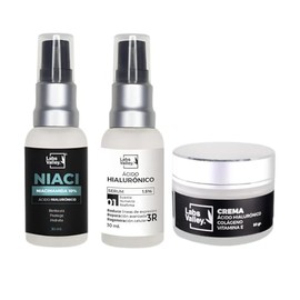 Kit Labs Valley Skincare con Suero de Ácido Hialurónico con Niacinamida y Crema Facial Antiarrugas Enriquecida con Vitamina E y Colágeno