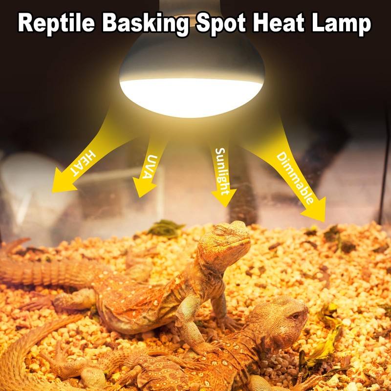 MIXJOY 150W Reptile Heat Lamp Bulbs, 2Pack Heat Lamp Bulbs