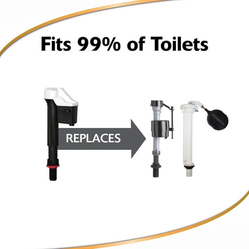 Korky Quietfill Toilet Fill Valve - Universal Fits 99% of