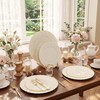 U-QE 60PCS Ivory Plastic Plates for Party – Scalloped Disposable