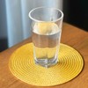 FitLit Round Woven Placemats 18cm Dining Table Mats (Yellow)