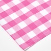 HOMESCAPES Set of 4 Pink Gingham Napkins Block Check Pattern