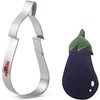 LILIAO Eggplant Cookie Cutter, 2.5 x 5.7 inch, Stainless Steel,