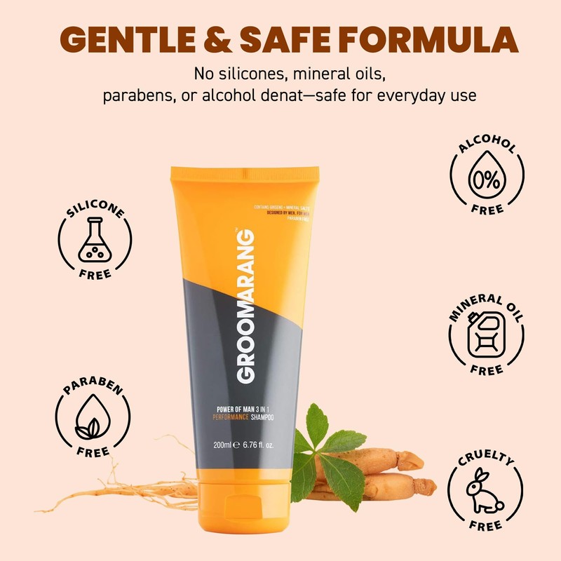 Groomarang Mens Shampoo - ‘Power of Man’ 3 in 1