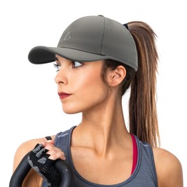 Gisdanchz Running Hat for Women with Ponytail Hole Womens Ponytail Hat Tennis Golf Sport Workout Exercise Gym Runner Hats Quick Dry Performance Ponyback Baseball Hats with Ponytail Hole, Dark Gray