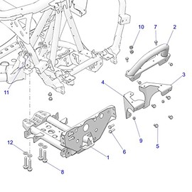 Polaris RZR Hex Flange Nut, 14 mm x 2 mm, Genuine OEM Part 7547981, Qty 1
