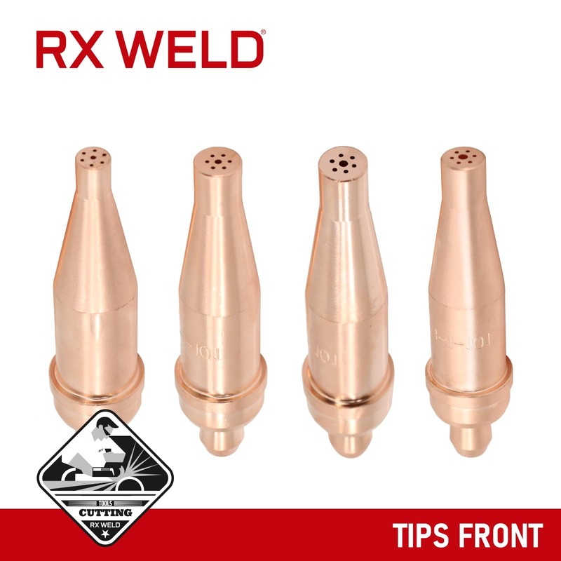 RX WELD 1-101 Acetylene Cutting Torch Tips, Size 0-3, Fit