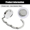2Pcs Foldable Black Handbag Hooks, Table Bag Holders, Purse Hook