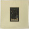 Azeeda 40cm x 40cm 'Mystical Black Cat Card' Canvas Cushion