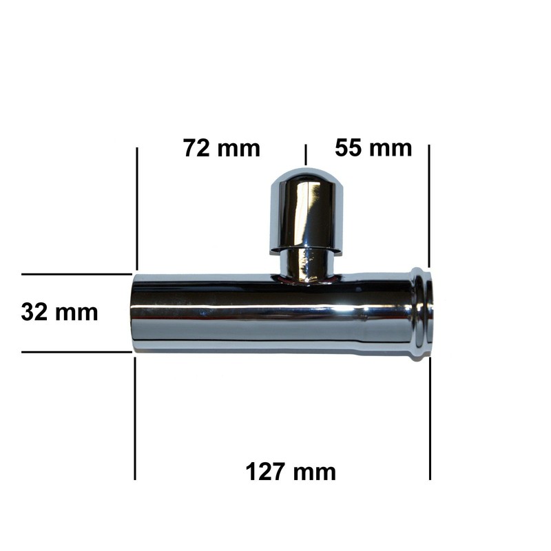 HAAS 2124 Bath Siphon Extension Pipe DN30/32 Extension Piece Chrome-Plated