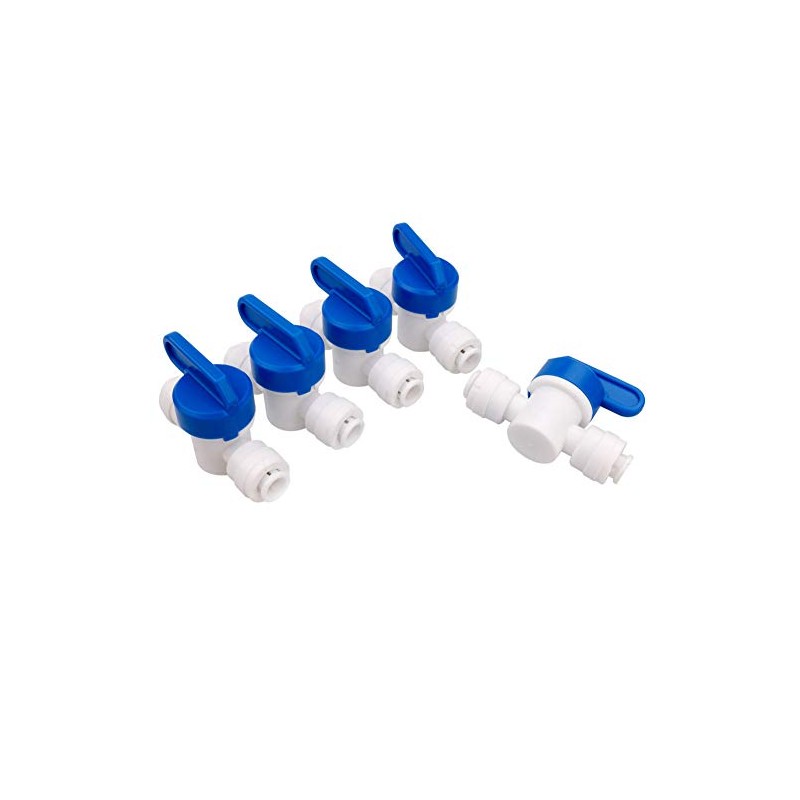 PureSec Inline Shut Off Ball Valve 1/4 inch OD Tubing&Hose&Pipe