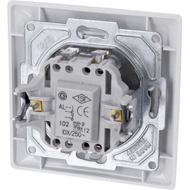 Flush-Mounted On/Off Switch, LED, Plug-In Terminal, All-in-One, Series G1 Pure White