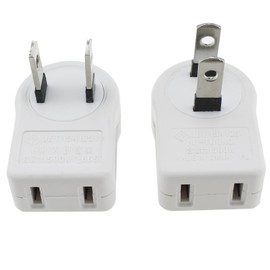 MTQY 2PCS 1-15P Socket Saver Extension Adapter 2 Plugs and 2 Sockets at 90 Degrees Bedside TV Stand Socket Converter