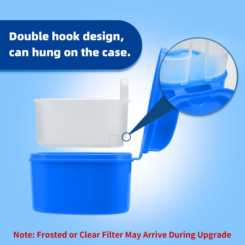 Denture Cup Dental Retainer Case Cleaning with Strainer Basket, Orthodontic