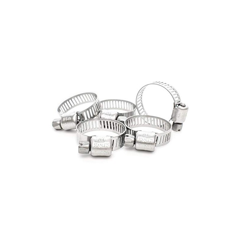 Pisces 5 Pack - 16-25mm Stainless Jubilee Clips to Fit
