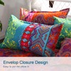 King Size Bohemian Duvet Cover Red and Blue Colorful Boho