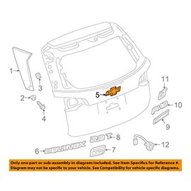 OEM Rear Liftgate Bowtie Emblem Badge Gold w/Chrome Trim 18-19 Equinox 23463273