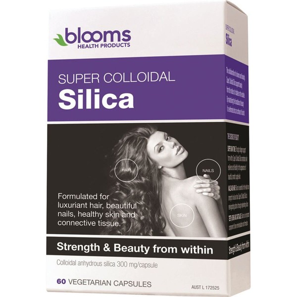 6 x 60 capsules BLOOMS Super Colloidal Silica 300mg ( total 360 vegecaps ) BULK