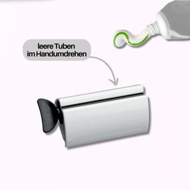 homiez Tubenentleerer 2er Set – Tubenquetscher für Zahnpasta, Cremes, Haarfarbe & Farbtuben – Tubenpresse für alle Tuben – restlos entleeren & Geld sparen – leichte Handhabung - (Weiß)