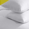 WedDecor 300 Thread Count White Satin Stripe Pillow Cases set