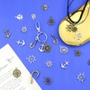 JIALEEY Nautical Anchor Rudder Helm Compass Charms, 100 Grams Mixed