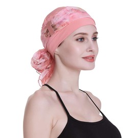 FocusCare Coral Sleep Headwear For Chemo Women Dressy Scarf Headwraps Bonnet