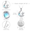 SCZKLAQ Bunny Necklace for Women 925 Sterling Silver Moon Bunny