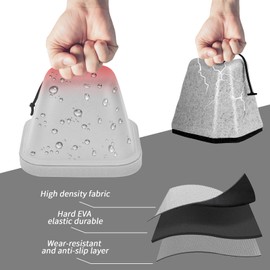 Outdoor Faucet Covers for Winter, Hard Spigot Cover Insulated for Freeze Protection Outside Water Protector Hose Bib Closure Reusable- Grey(2Pack)