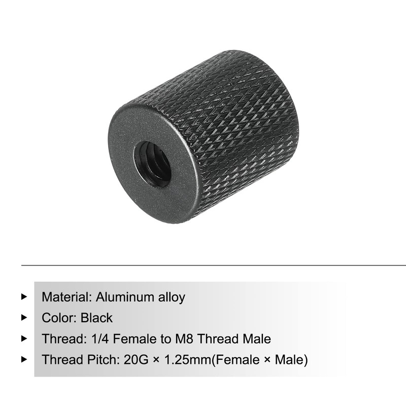 sourcing map Microphone Tripod Adapter 1/4 Female to M8 Female