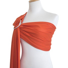 Vlokup Vlokup Adjustable Baby Water Ring Sling Baby Carrier Infant Wrap with Aluminum Ring Best Baby Gift One Size Fit All Light Orange