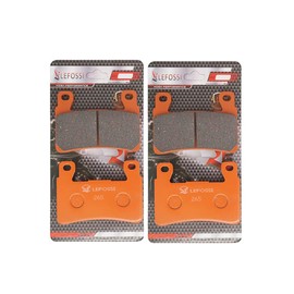 LE LEFOSSI Motorcycle Carbon Fibre Brake Pads Front Rear Compatible with Honda CB400 CBR 600 F4i/F5 CBR 600 RR CB 1300 X4 FA296F FA174R