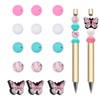 20Pcs Round Beads 5Pcs Butterfly Shaped Beads DIY Kit for