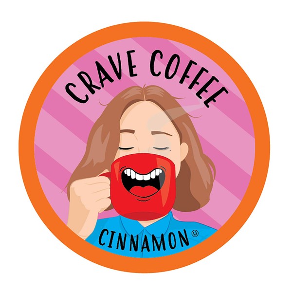 Crave Beverages Flavored Pods Compatible with 2 K-Cup Brewers, Cinnamon, 40 Count