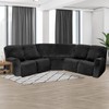 MIFXIN 5 Seat Recliner Sofa Covers 7 Piece Velvet Stretch