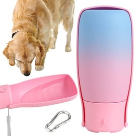Tazón de agua portátil de 29 onzas para perro, botella de agua plegable de 180° con tazón grande de 3.2 pulgadas para perros grandes, caminar, senderismo, ligero, a prueba de fugas, sin BPA